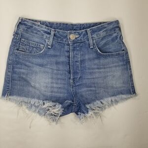 True Religion Sz 27 Cadence Cutoff Denim Shorts